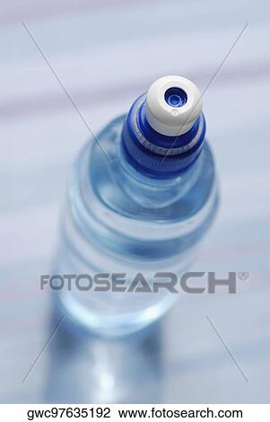 High angle view of a water bottle View Large Photo Image Stock Image - High angle view of a water bottle. Fotosearch