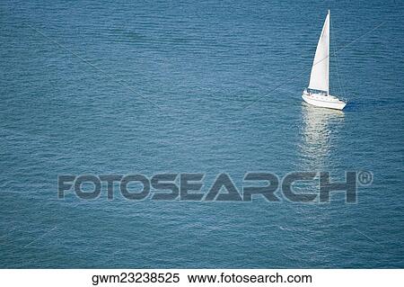 High angle view of a yacht in the sea View Large Photo Image Stock Photography - High angle view of a yacht in the sea. Fotosearch