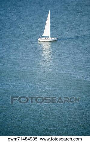High angle view of a yacht in the sea View Large Photo Image Stock Photography - High angle view of a yacht in the sea. Fotosearch