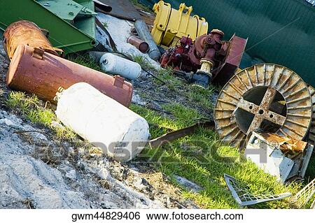 High angle view of garbage View Large Photo Image Stock Photograph - High angle view of garbage. Fotosearch