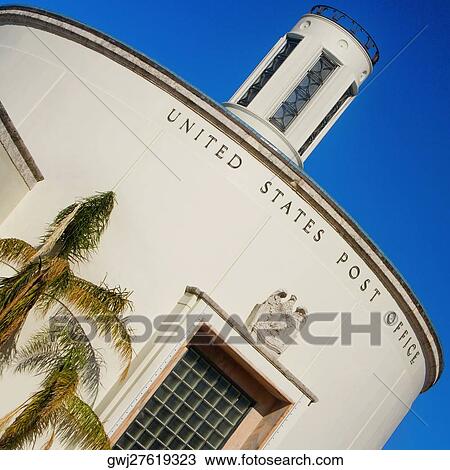 Stock Image - High section view of a post office. Fotosearch