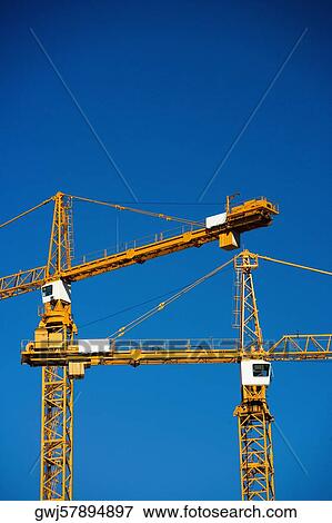 High section view of cranes View Large Photo Image Stock Photo - High section view of cranes. Fotosearch