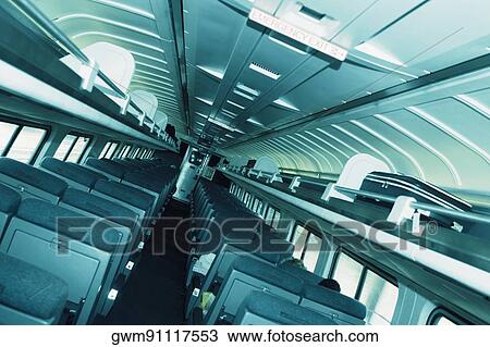 Interiors of a commuter train View Large Photo Image Stock Image - Interiors of a commuter train. Fotosearch