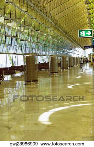Interiors of an airport, Madrid, Spain View Large Photo Image Stock Photo - Interiors of an airport, Madrid, Spain. Fotosearch