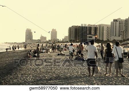 Large group of people on the beach View Large Photo Image Stock Image - Large group of people on the beach. Fotosearch