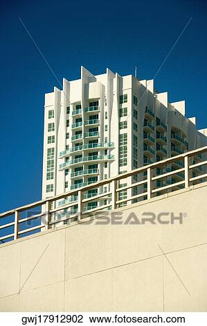 Low angle view of a building, Miami, Florida, USA View Large Photo Image Stock Image - Low angle view of a building, Miami, Florida, USA. Fotosearch