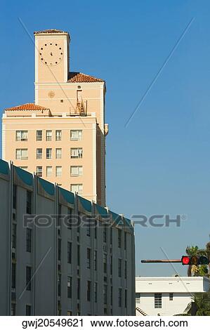 Low angle view of a building, Miami, Florida, USA View Large Photo Image Stock Image - Low angle view of a building, Miami, Florida, USA. Fotosearch