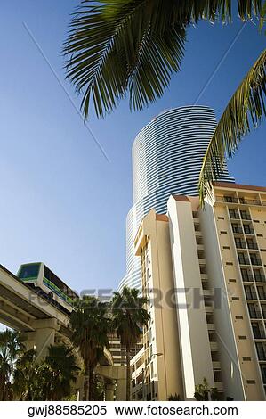 Low angle view of a building, Miami, Florida, USA View Large Photo Image Stock Photography - Low angle view of a building, Miami, Florida, USA. Fotosearch