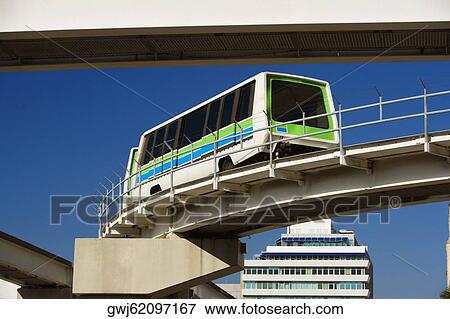 Low angle view of a bus crossing a bridge, Miami, Florida, USA View Large Photo Image Stock Photo - Low angle view of a bus crossing a bridge, Miami, Florida, USA. Fotosearch