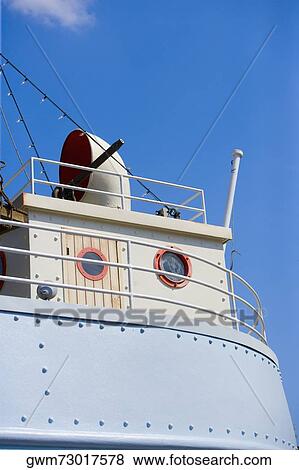 Stock Photo - Low angle view of a ship cabin. Fotosearch