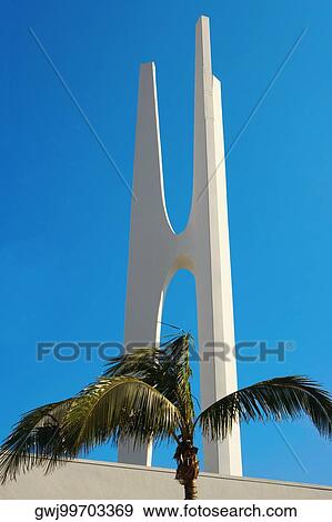 Stock Photo - Low angle view of a structure, Miami, Florida, USA. Fotosearch