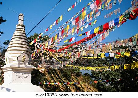 Low angle view of a temple, Swayambhunath, Katmandu, Nepal View Large Photo Image Stock Image - Low angle view of a temple, Swayambhunath, Katmandu, Nepal. Fotosearch