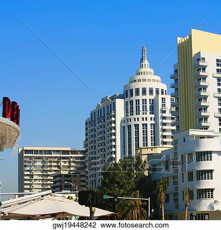 Low angle view of buildings in a city, Miami, Florida, USA View Large Photo Image Stock Image - Low angle view of buildings in a city, Miami, Florida, USA. Fotosearch