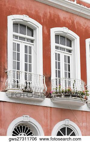 Low angle view of two balconies View Large Photo Image Stock Photograph - Low angle view of two balconies. Fotosearch