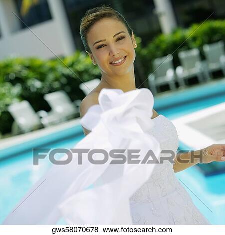 Portrait of a bride smiling View Large Photo Image Stock Photo - Portrait of a bride smiling. Fotosearch