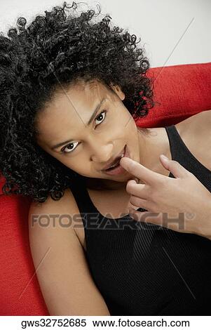 Stock Photography - Portrait of a young woman. Fotosearch