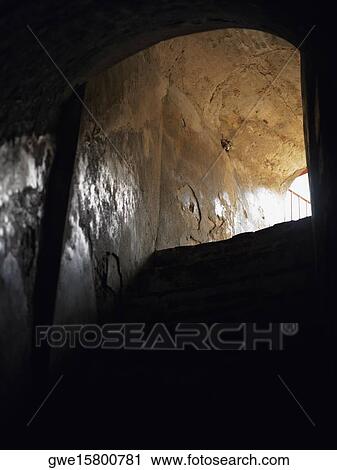 Stock Image - Prison cell in a castle, Castillo de San Felipe, Cartagena, Colombia. Fotosearch
