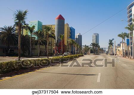 Road passing through a town View Large Photo Image Picture - Road passing through a town. Fotosearch