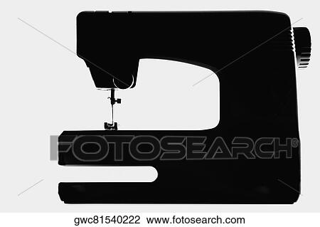 Silhouette of a sewing machine View Large Photo Image Stock Image - Silhouette of a sewing machine. Fotosearch