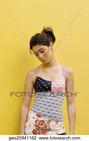 Teenage girl looking worried View Large Photo Image Stock Image - Teenage girl looking worried. Fotosearch