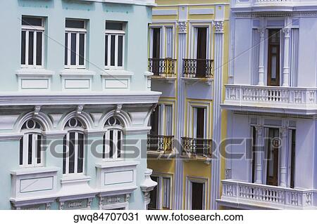 Stock Image - Buildings in a city, Old San Juan, San Juan, Puerto Rico. Fotosearch