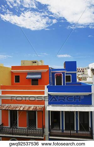 Buildings in a city, Old San Juan, San Juan, Puerto Rico View Large Photo Image Stock Photograph - Buildings in a city, Old San Juan, San Juan, Puerto Rico. Fotosearch