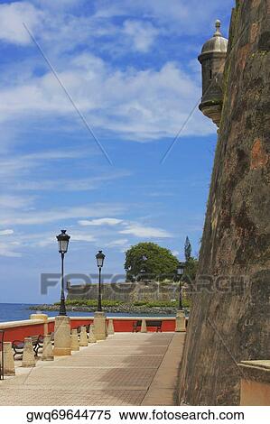 Castle at the seaside, Morro Castle, Old San Juan, San Juan, Puerto Rico View Large Photo Image Stock Photography - Castle at the seaside, Morro Castle, Old San Juan, San Juan, Puerto Rico. Fotosearch