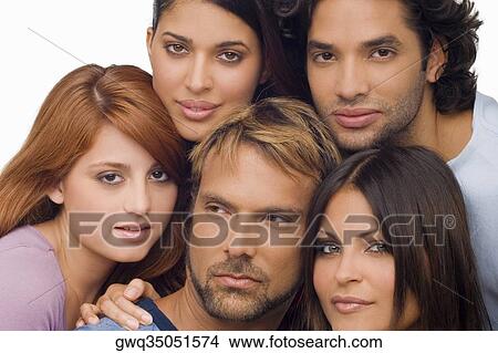 Close-up of a mid adult man with his friends View Large Photo Image Picture - Close-up of a mid adult man with his friends. Fotosearch