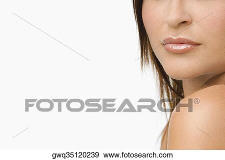 Close-up of a woman's lips View Large Photo Image Stock Photo - Close-up of a woman's lips. Fotosearch