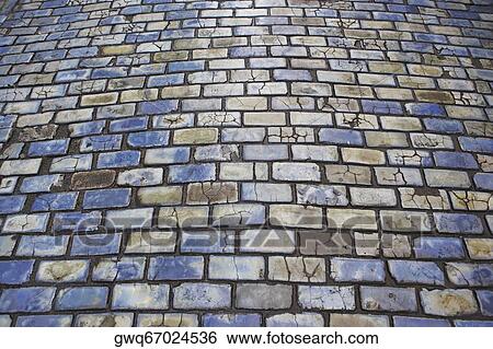 Stock Photograph - High angle view of a cobblestone road, Old San Juan, San Juan, Puerto Rico. Fotosearch