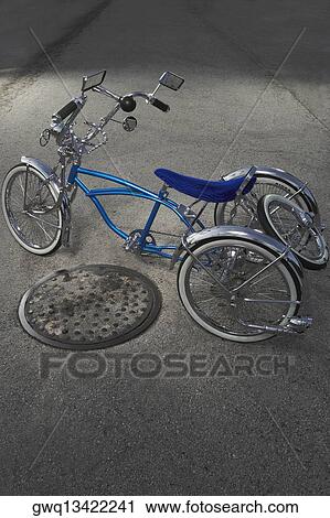 High angle view of a low rider bicycle View Large Photo Image Stock Image - High angle view of a low rider bicycle. Fotosearch