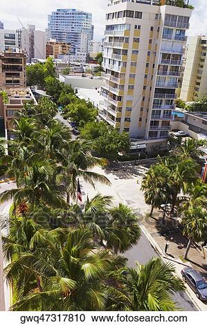 Stock Image - High angle view of buildings in a city. Fotosearch