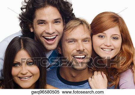 Portrait of a mid adult man smiling with his friends View Large Photo Image Stock Photography - Portrait of a mid adult man smiling with his friends. Fotosearch
