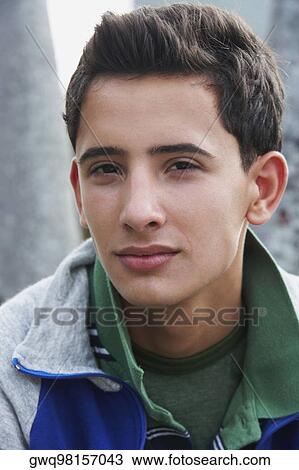 Stock Image - Portrait of a teenage boy. Fotosearch