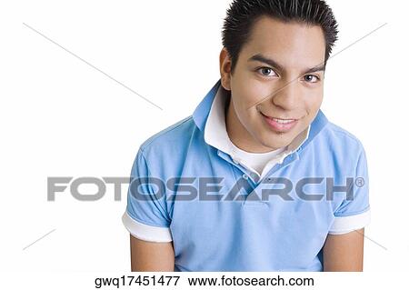 Portrait of a young man smiling View Large Photo Image Stock Photo - Portrait of a young man smiling. Fotosearch