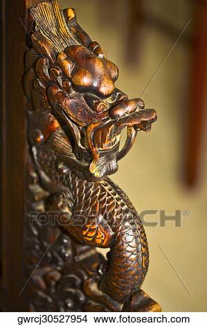Close-up of a Chinese dragon statue, HohHot, Inner Mongolia, China View Large Photo Image Picture - Close-up of a Chinese dragon statue, HohHot, Inner Mongolia, China. Fotosearch