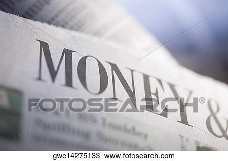Stock Image - Close-up of a financial newspaper. Fotosearch