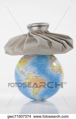 Close-up of an icebag on a globe View Large Photo Image Picture - Close-up of an icebag on a globe. Fotosearch