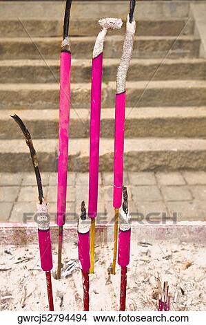 Close-up of burning incenses, Beidaihe, China View Large Photo Image Picture - Close-up of burning incenses, Beidaihe, China. Fotosearch