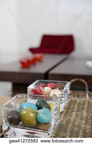 Close-up of candies in bowls on a serving tray View Large Photo Image Stock Image - Close-up of candies in bowls on a serving tray. Fotosearch