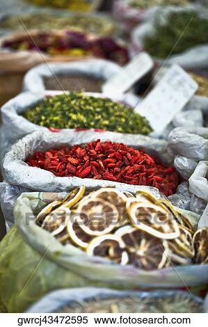Close-up of dry lemon slices with goji berries at a market stall, Tai'an, Shandong Province, China View Large Photo Image Stock Photography - Close-up of dry lemon slices with goji berries at a market stall, Tai'an, Shandong Province, China. Fotosearch