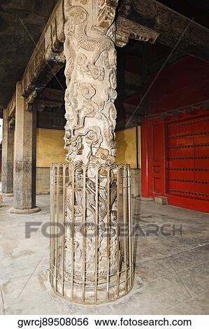 Dragon column in a temple, Temple of Confucius, Qufu, Shandong Province, China View Large Photo Image Stock Photograph - Dragon column in a temple, Temple of Confucius, Qufu, Shandong Province, China. Fotosearch