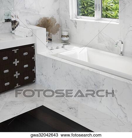 Stock Image - Interiors of a bathroom. Fotosearch