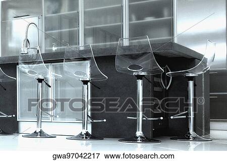 Stock Photo - Interiors of a kitchen. Fotosearch