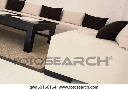 Picture - Interiors of a living room. Fotosearch