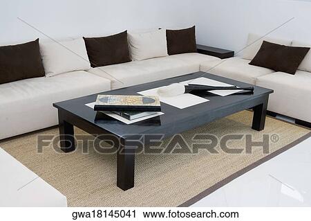 Stock Image - Interiors of a living room. Fotosearch