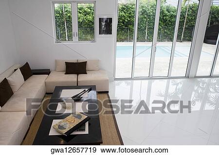 Interiors of a living room View Large Photo Image Stock Photo - Interiors of a living room. Fotosearch