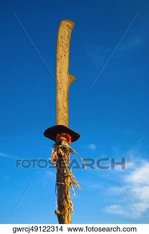 Low angle view of a sword, Inner Mongolia, China View Large Photo Image Picture - Low angle view of a sword, Inner Mongolia, China. Fotosearch