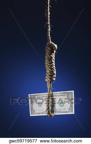 One US dollar bill in hangman's noose View Large Photo Image Stock Photo - One US dollar bill in hangman's noose. Fotosearch