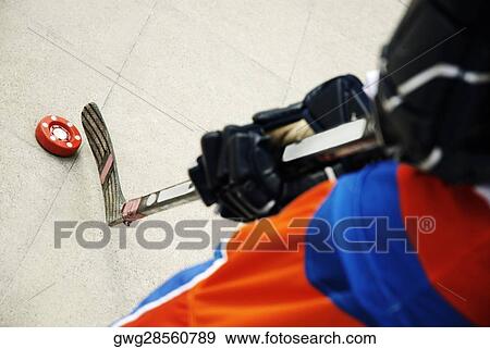 Person playing ice hockey View Large Photo Image Stock Photo - Person playing ice hockey. Fotosearch